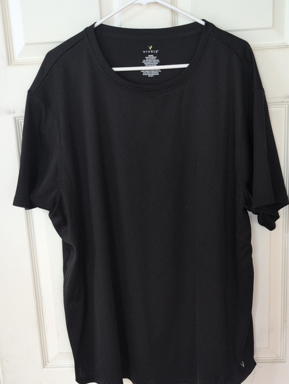 Men's Black Performance Crew Neck Shirt XXXL